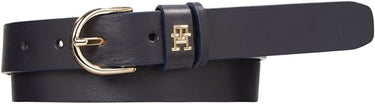 Tommy Hilfiger Women's Essential Effortless 2.5 Leather Belt, Multicoloured (Space Blue), 70 on Sale